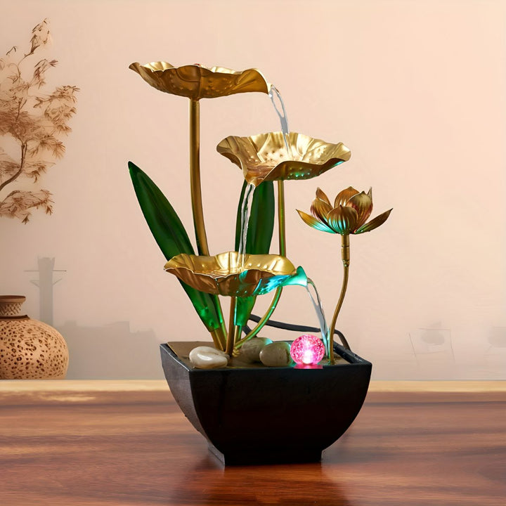 LotusAura - Fuente Automática Para Interiores Con Humidificador