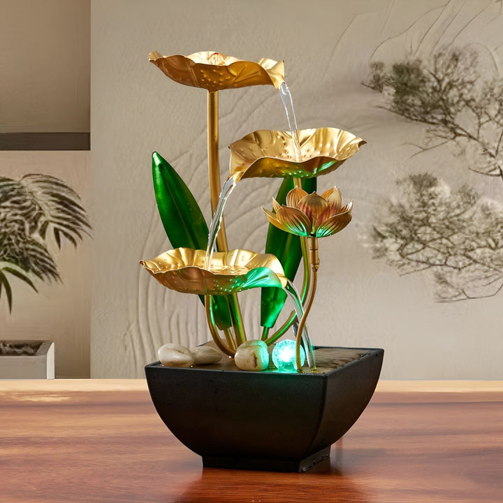 LotusAura - Fuente Automática Para Interiores Con Humidificador