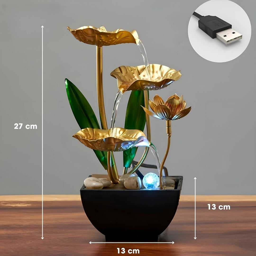 LotusAura - Fuente Automática Para Interiores Con Humidificador