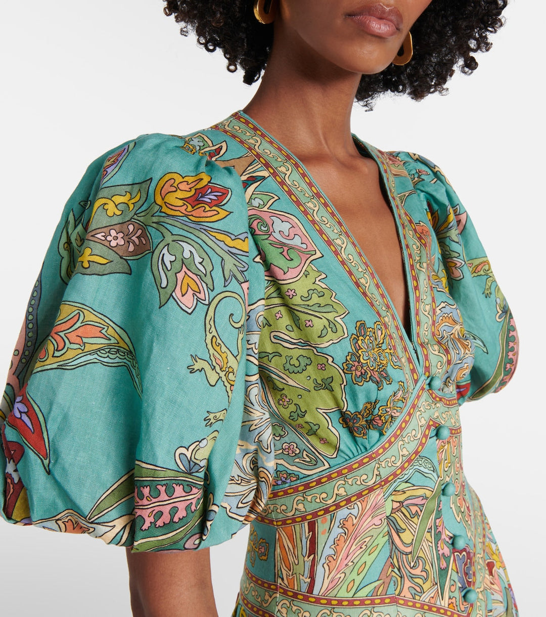 Taliqua - Vestido Estampado De Manga Corta A La Moda