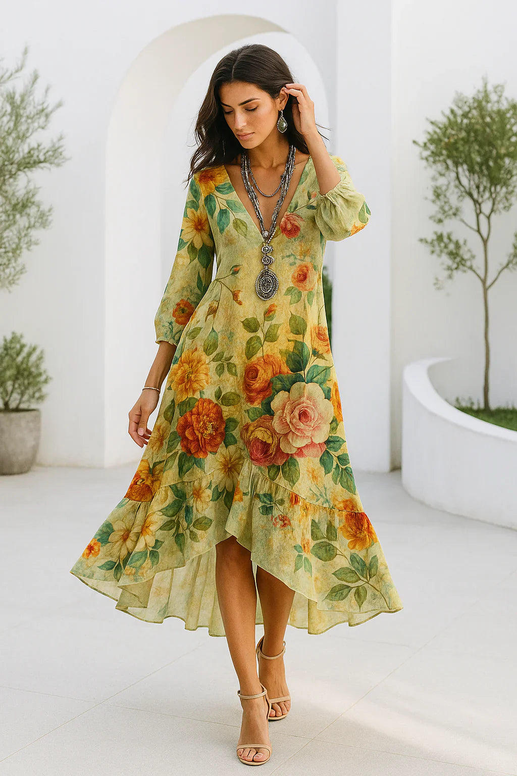 Debra - Vestido Maxi Estampado Floral