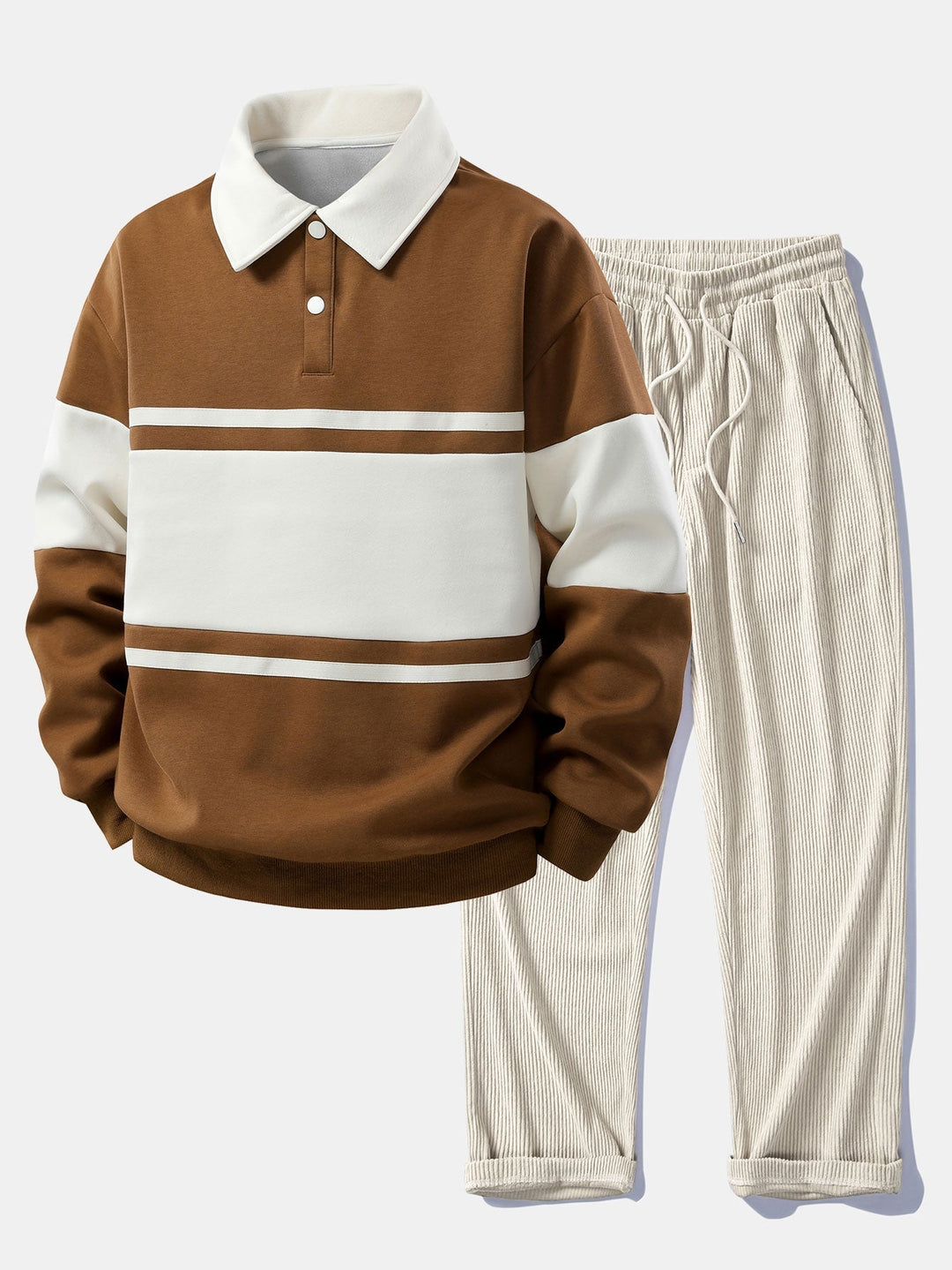 Jefro - Sudadera Con Bloques De Color y Pantalones De Pana