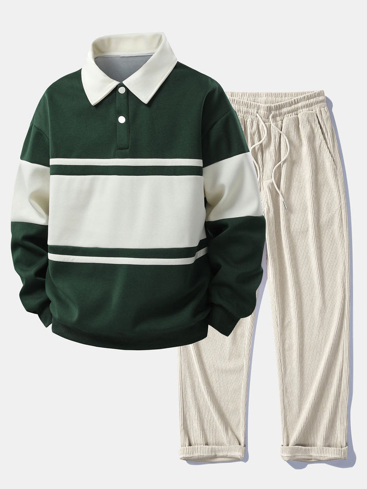 Jefro - Sudadera Con Bloques De Color y Pantalones De Pana