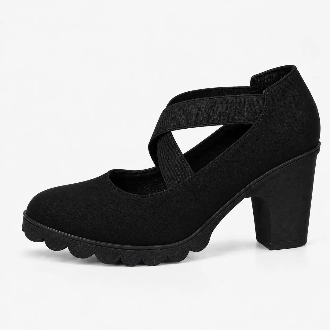 Magela - Zapatos Estilo Mary Jane Con Tiras Cruzadas