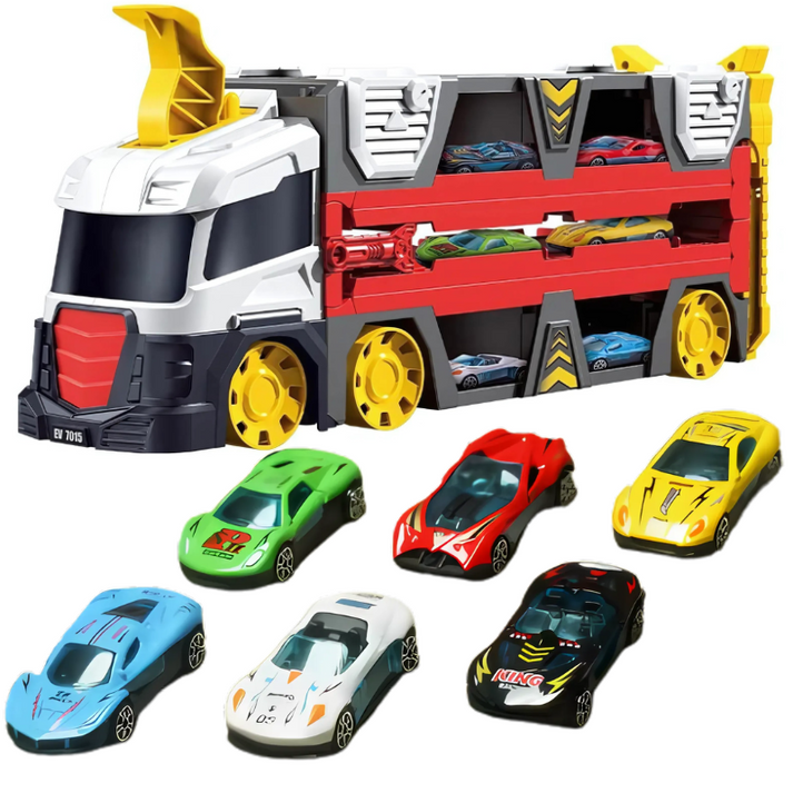 MechTrack - Camión Transformador Versátil con Pista de Carreras