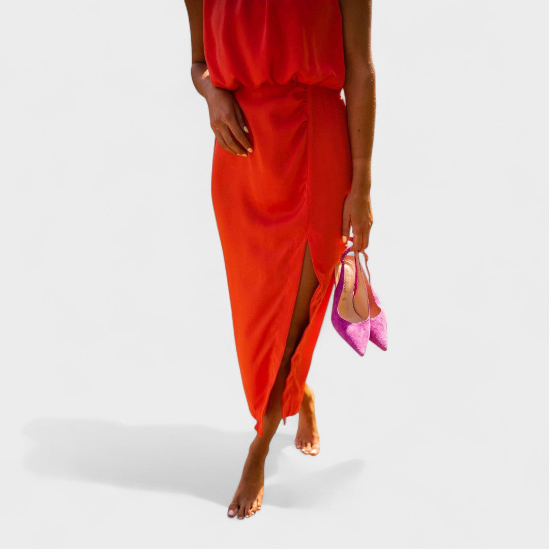 Danella - Elegante Vestido Midi Sin Mangas