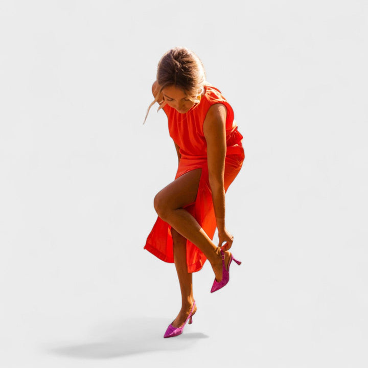 Danella - Elegante Vestido Midi Sin Mangas