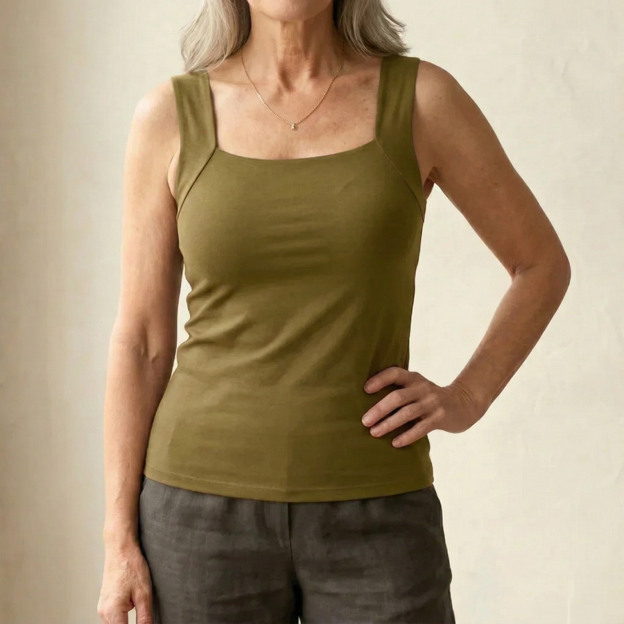 Neda - Camiseta Sin Mangas Con Cuello Cuadrado