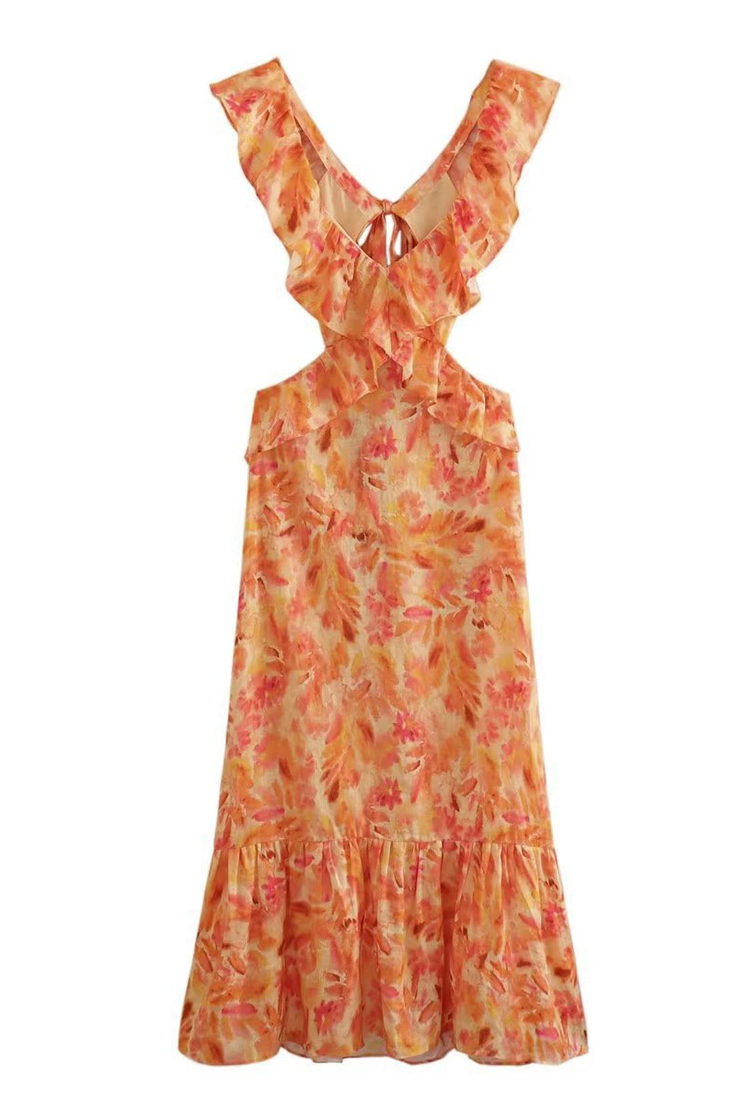Braelynn - Elegante Vestido Largo Sin Mangas Con Volantes