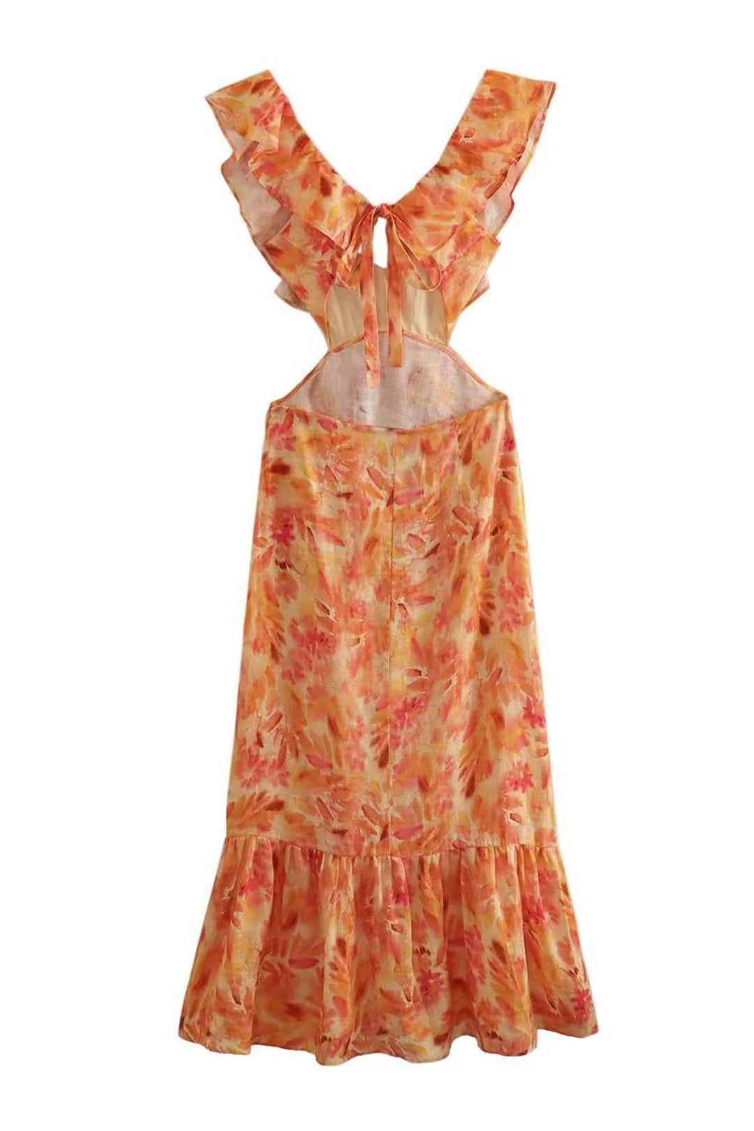 Braelynn - Elegante Vestido Largo Sin Mangas Con Volantes