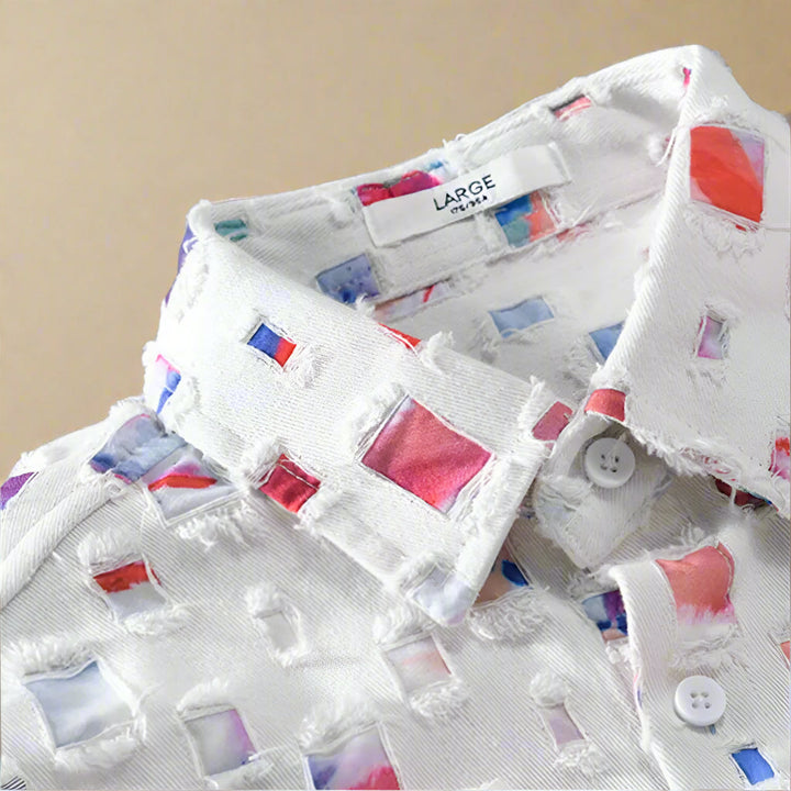 Nazirah - Camisa Elegante Con Mosaico