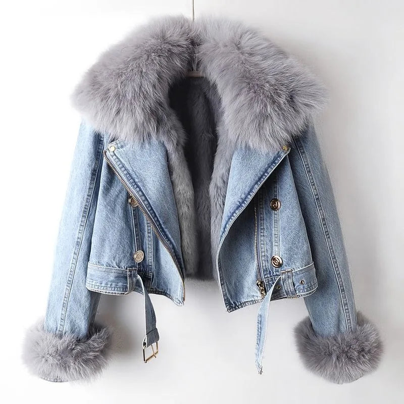 Phylicia - Elegante Chaqueta Vaquera De Piel Sintética