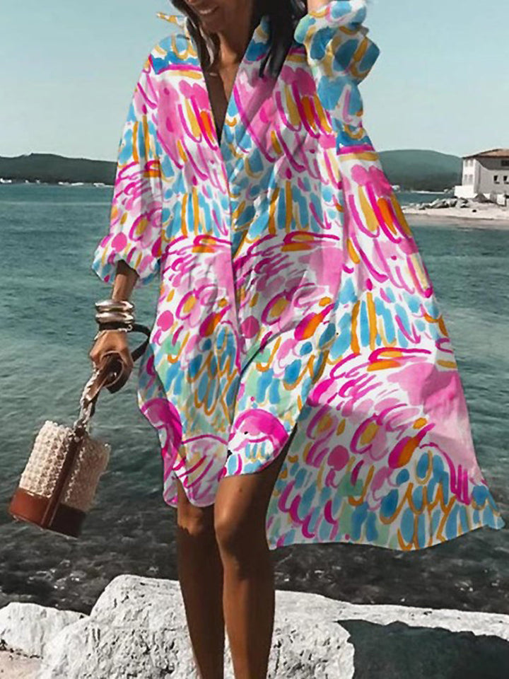 Calogera - Elegante Vestido Camisero Holgado
