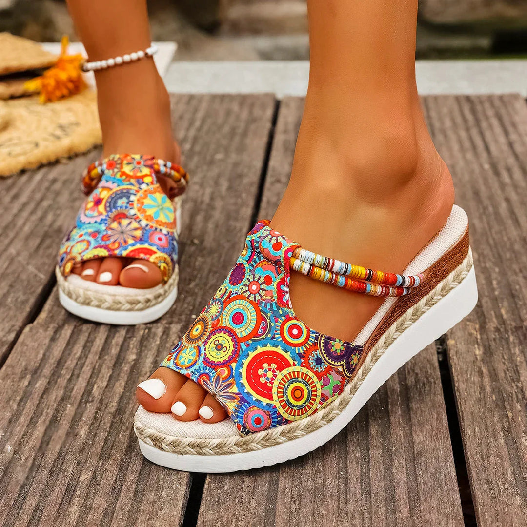 Raiza - Sandalias De Cuña Elegantes