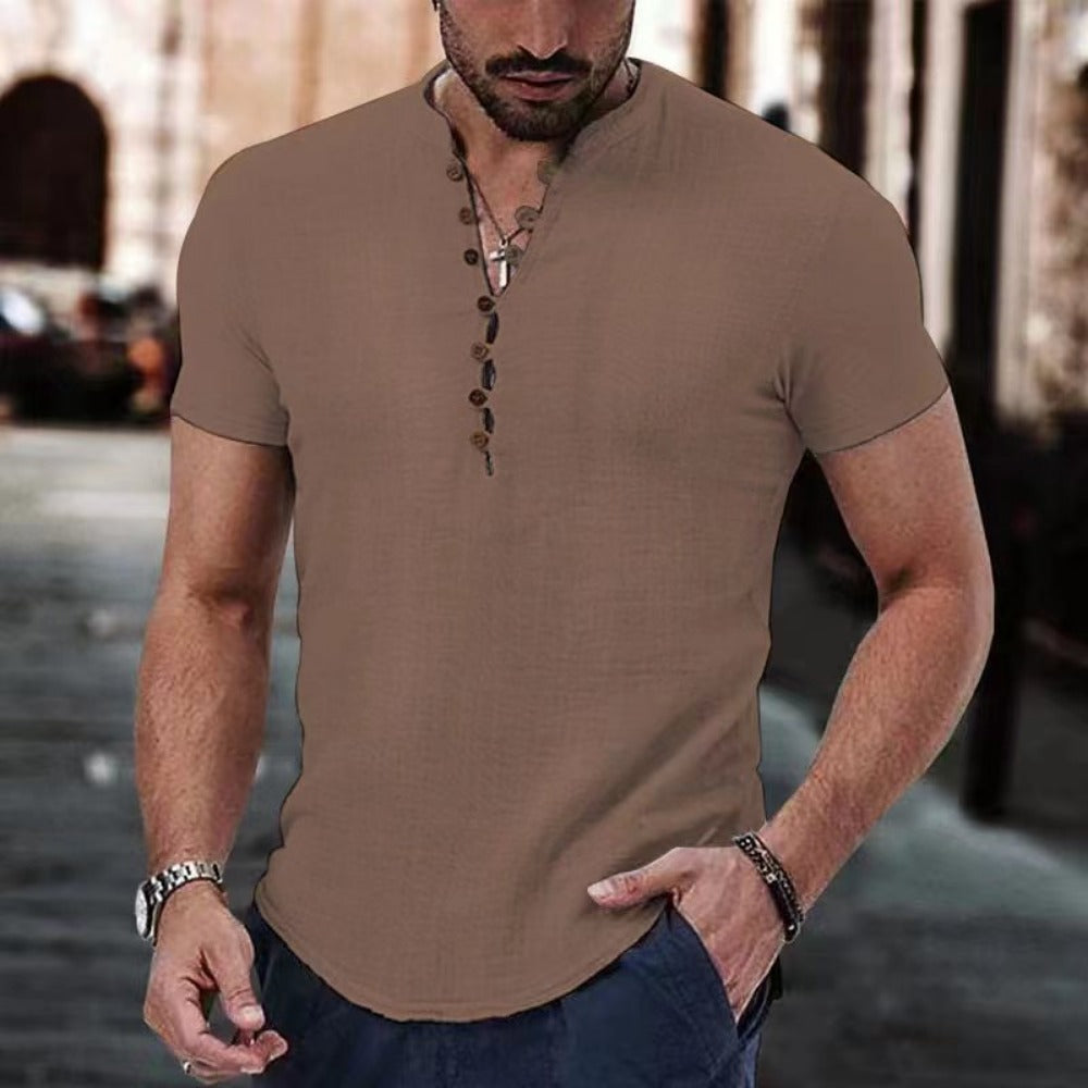 Anestis - Elegante Camisa De Manga Corta