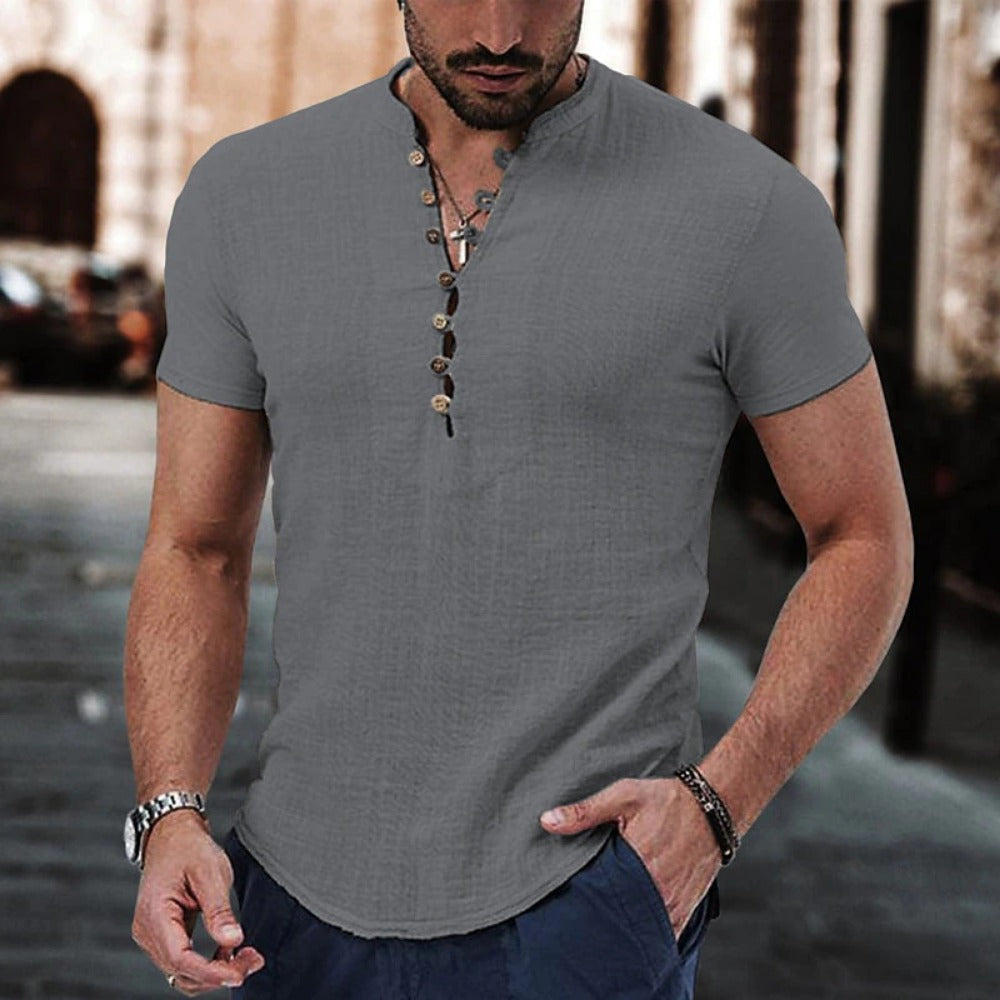 Anestis - Elegante Camisa De Manga Corta