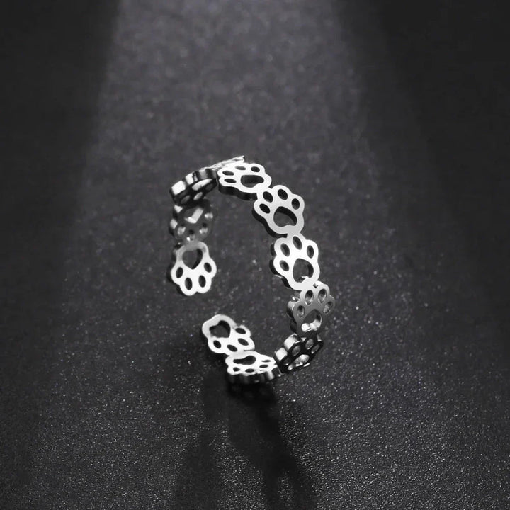 PawCharm - Anillo Ajustable con Huella de Pata
