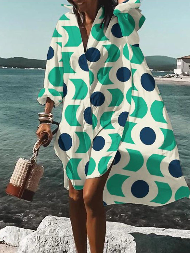 Calogera - Elegante Vestido Camisero Holgado