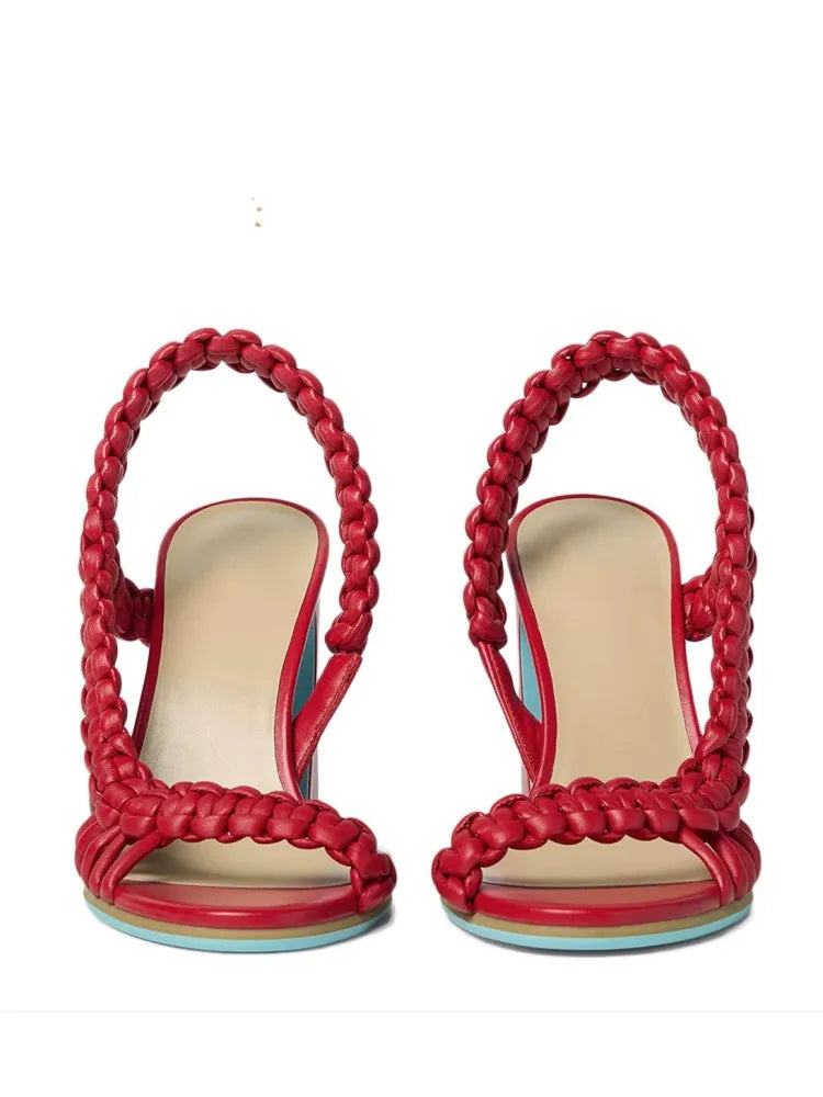 Sanna - Sandalia Con Tacón Trenzado