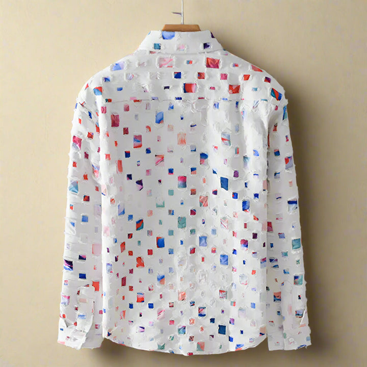 Nazirah - Camisa Elegante Con Mosaico