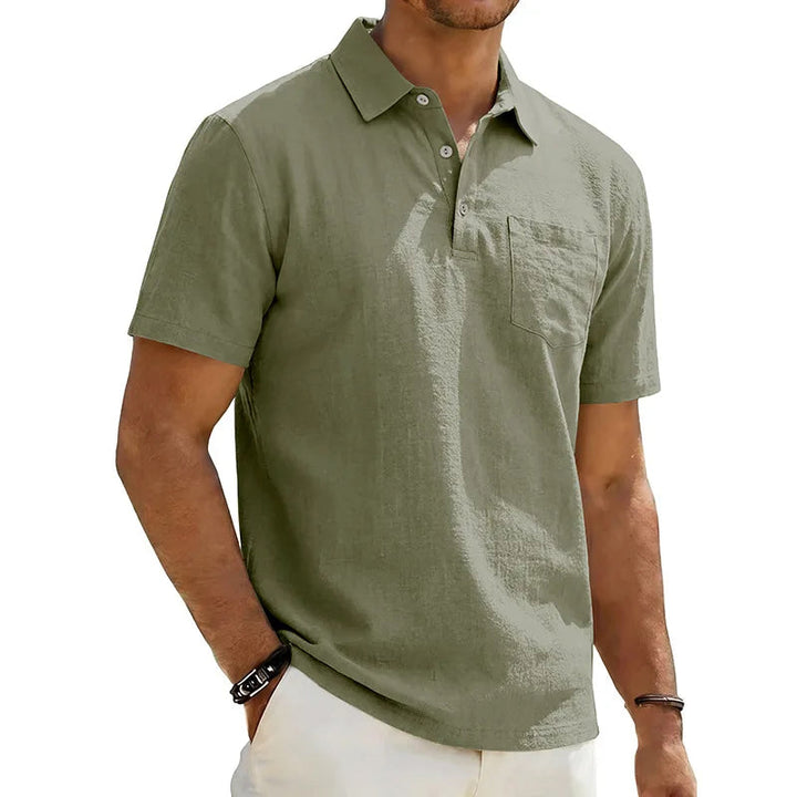 Josef - Polo De Lino De Manga Corta
