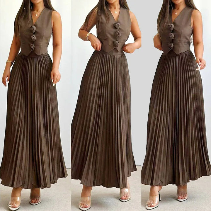 Beyza - Elegante Conjunto De Dos Piezas Sin Mangas