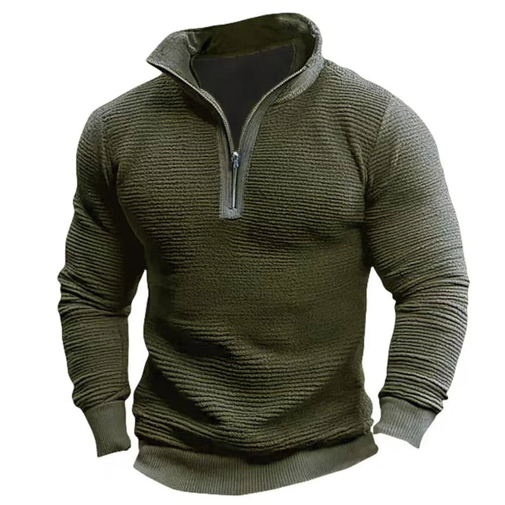 Saverio - Sudadera Vintage Con Media Cremallera