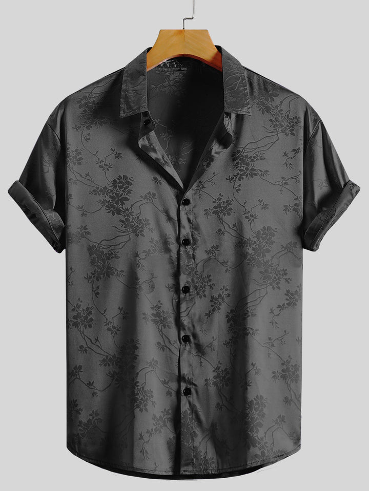 Bogdan - Elegante Manga Corta Impreso Camisa