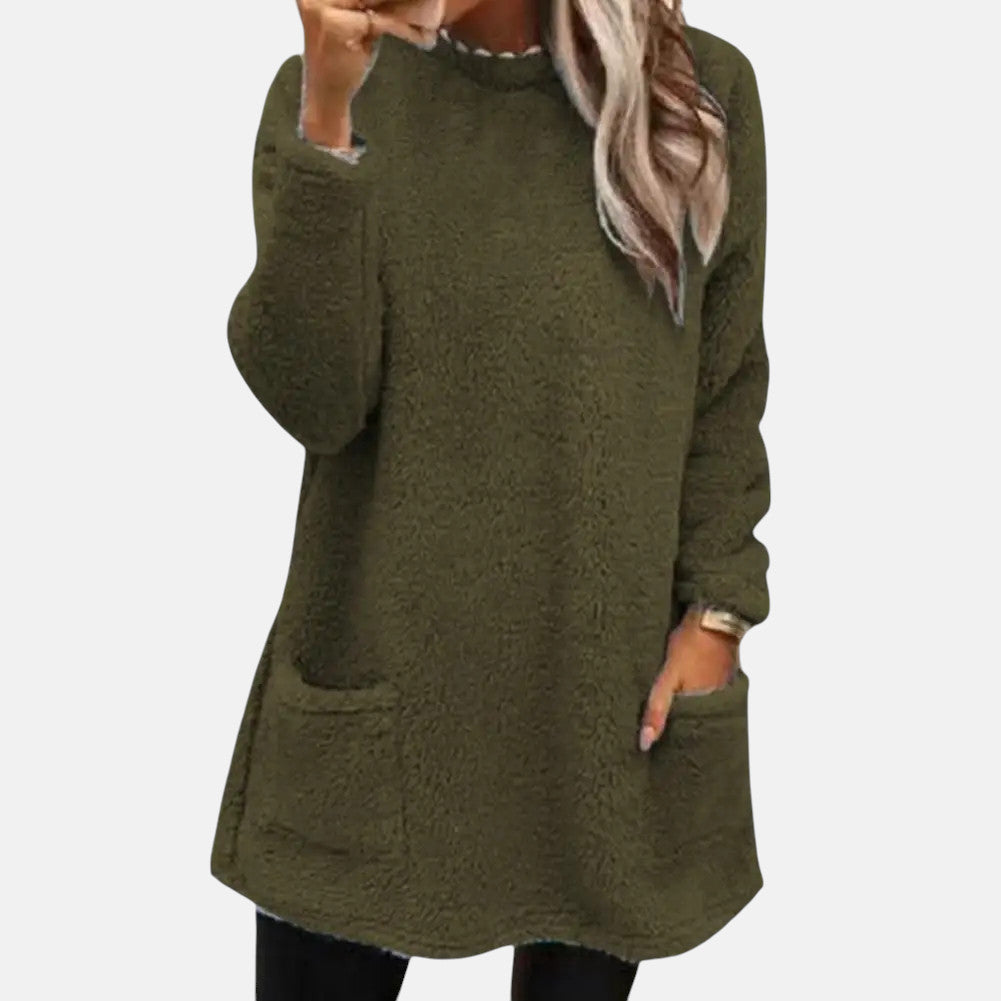 Oriella - Jersey De Felpa Suave Con Bolsillo