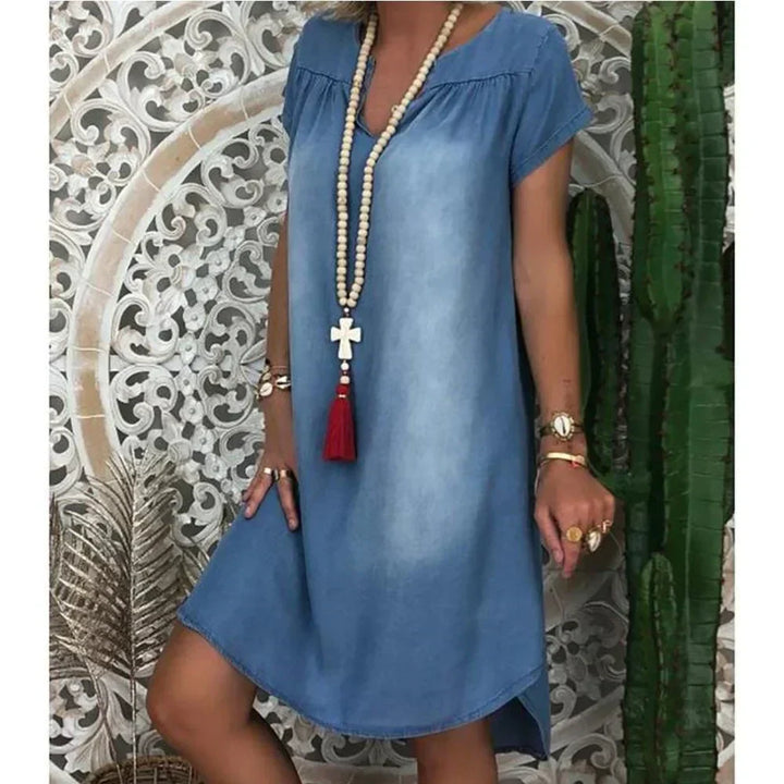 Alicja - Vestido Informal De Denim Para Verano