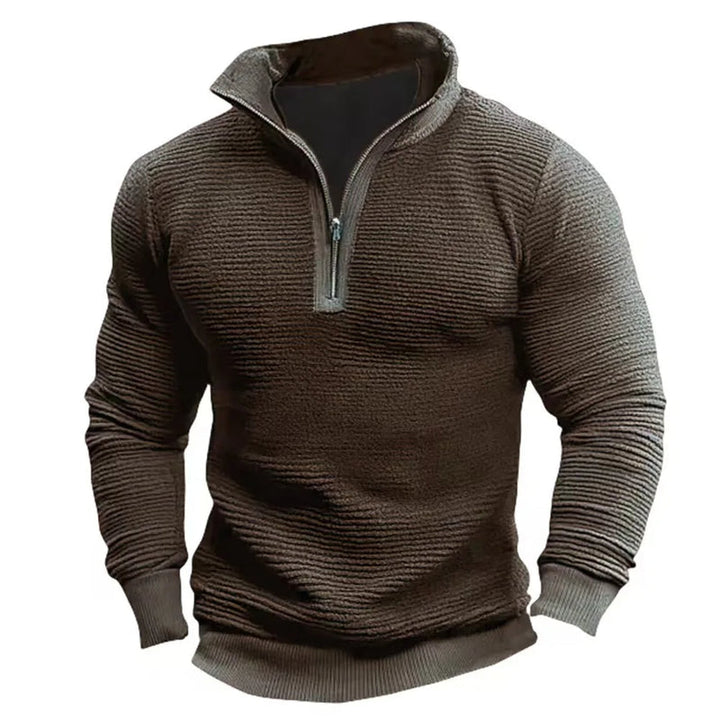 Saverio - Sudadera Vintage Con Media Cremallera