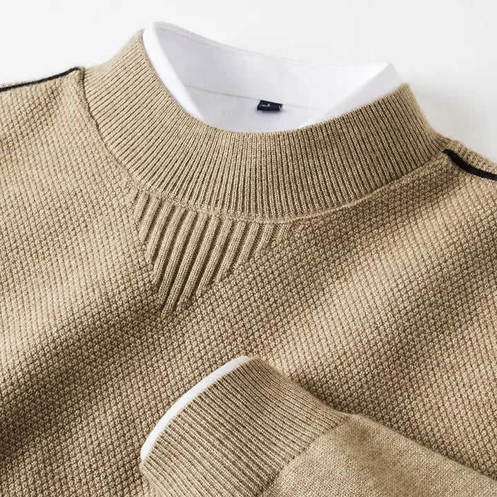 Jaison - Jersey de Punto Texturizado y Cuello Redondo