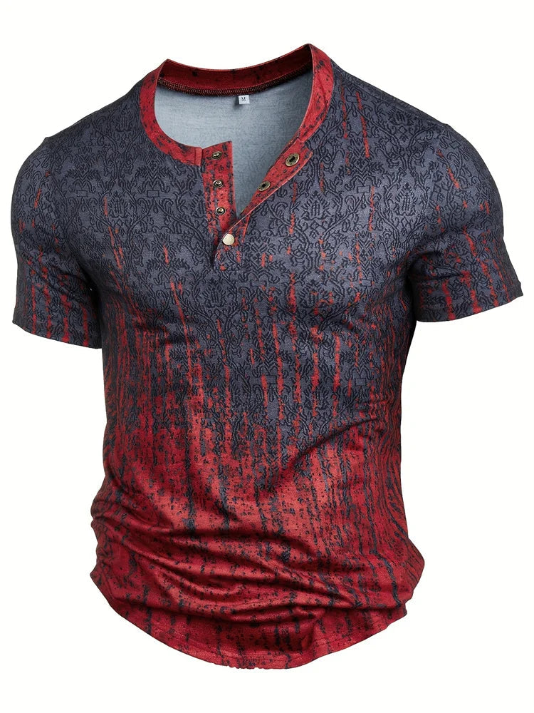 Edson - Elegante Camisa Con Estampado Patchwork