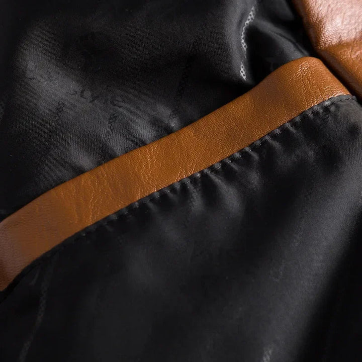 Heinz - Chaqueta De Cuero Vintage