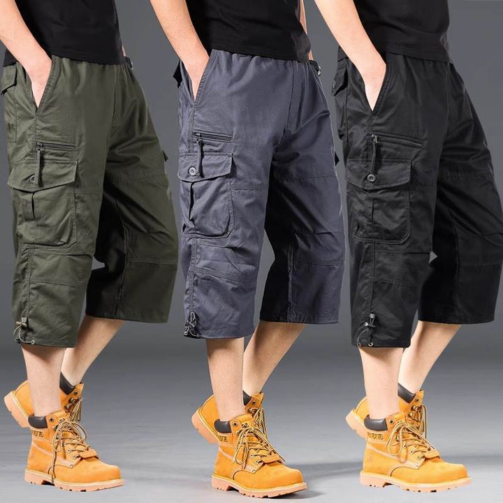Esman - Pantalones Cortos Cargo con Cintura Elástica