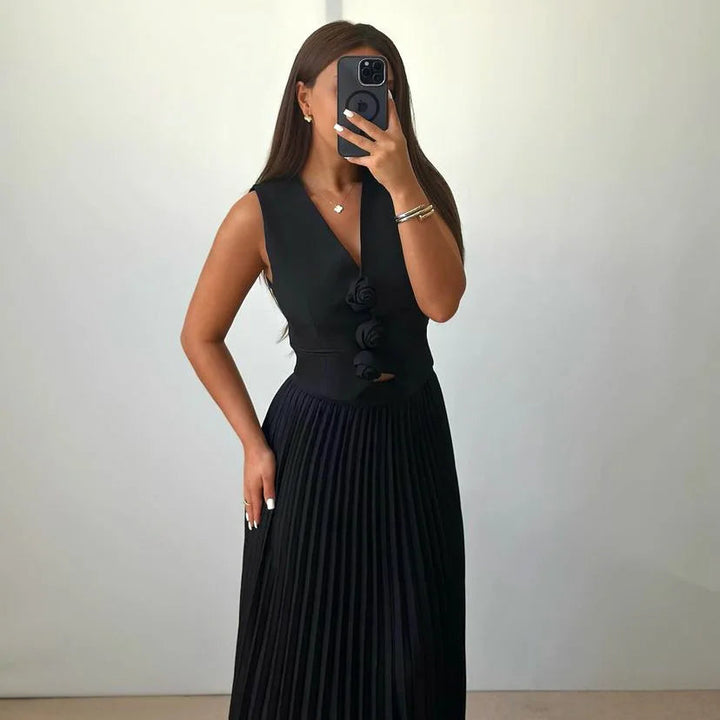 Beyza - Elegante Conjunto De Dos Piezas Sin Mangas