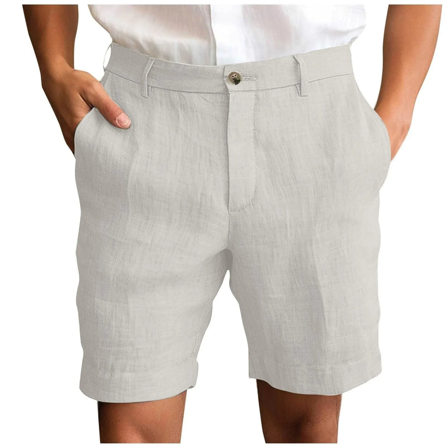 Fotis - Pantalones Cortos Elegantes De Lino