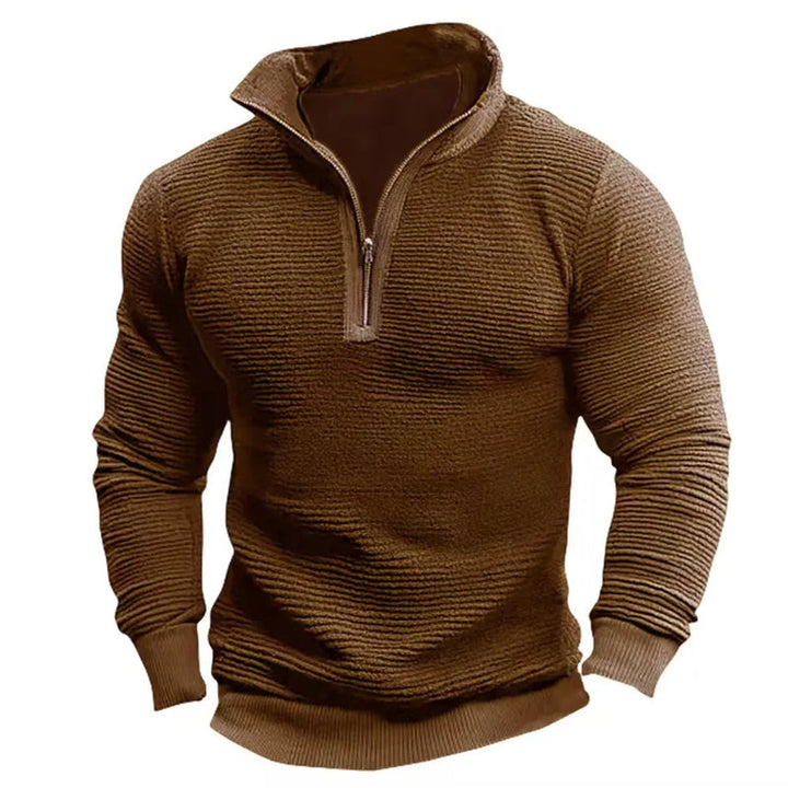 Saverio - Sudadera Vintage Con Media Cremallera