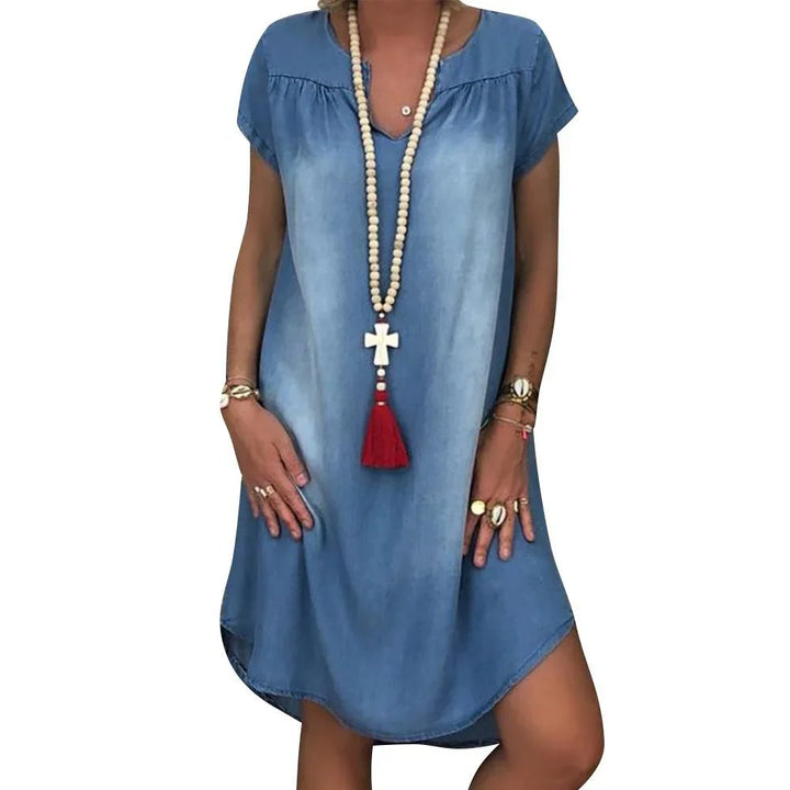 Alicja - Vestido Informal De Denim Para Verano