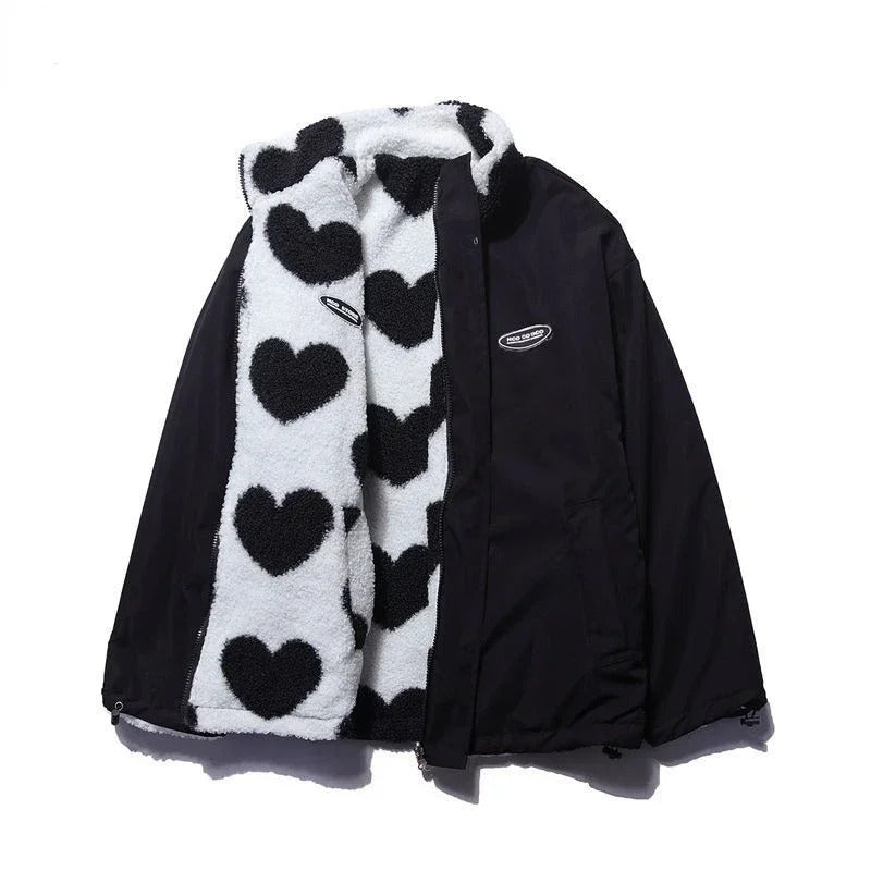 Almit - Chaqueta De Manga Larga Con Estampado de Corazones