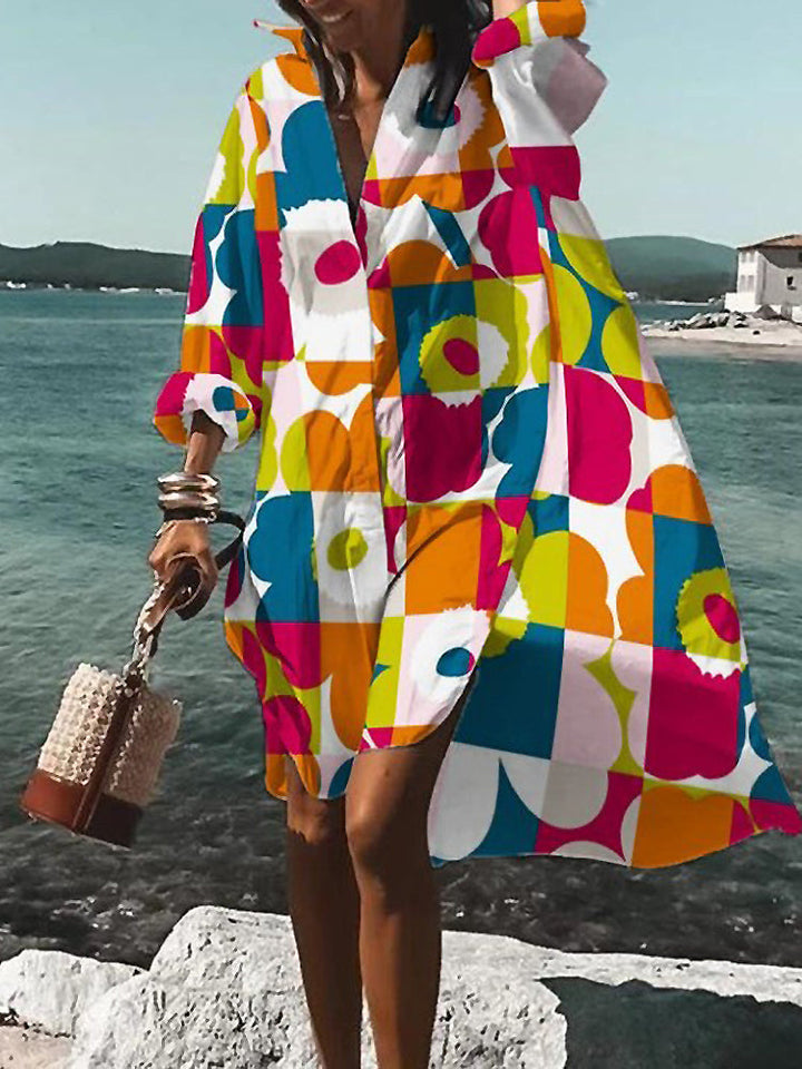 Calogera - Elegante Vestido Camisero Holgado