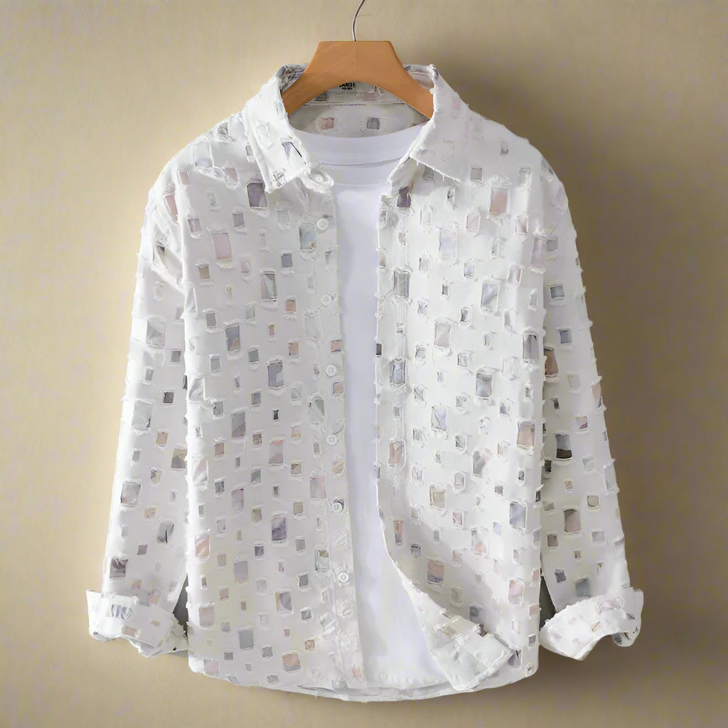 Nazirah - Camisa Elegante Con Mosaico