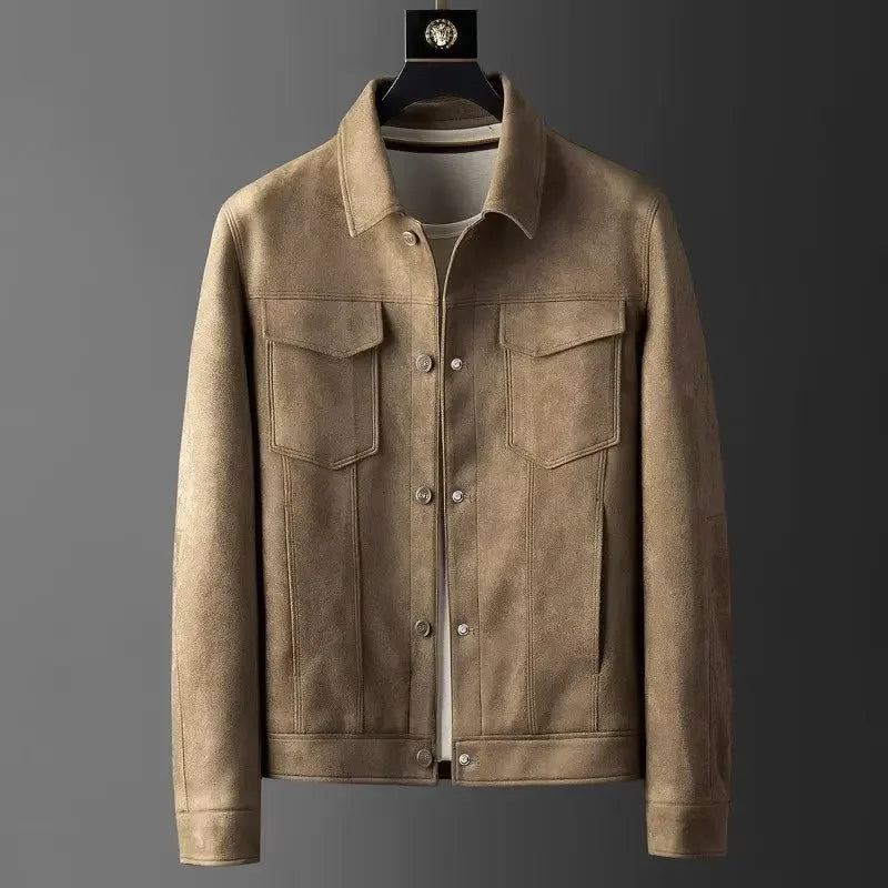 Maceo - Cómoda Chaqueta De Cuero Con Bolsillos Delanteros