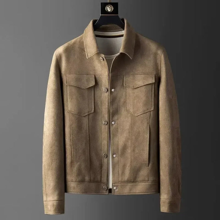 Maceo - Cómoda Chaqueta De Cuero Con Bolsillos Delanteros