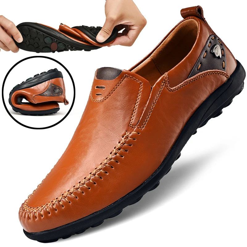 Shalav - Zapatos Casuales De Cuero Sin Cordones