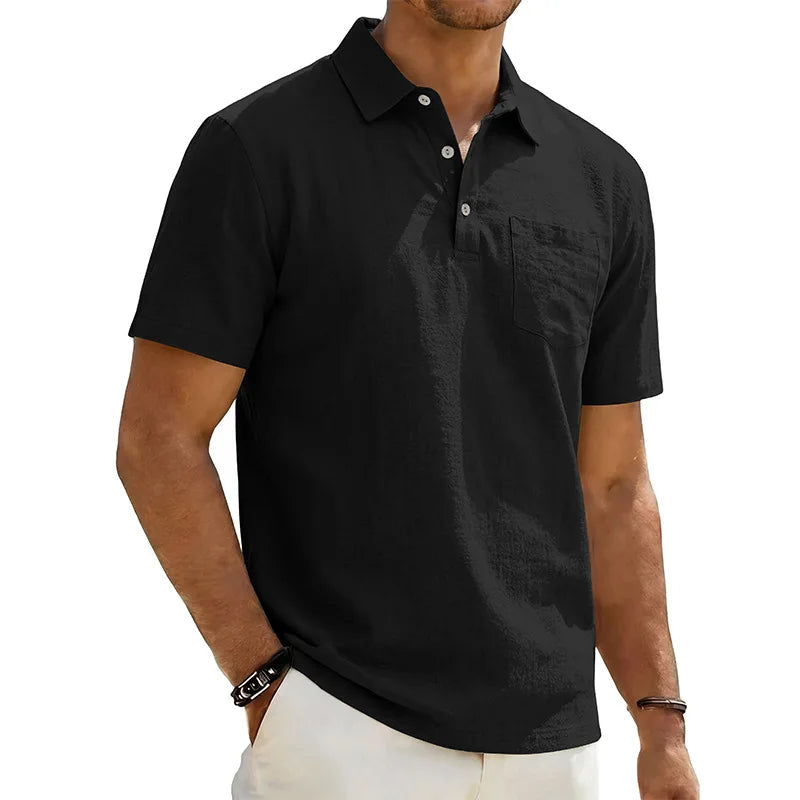 Josef - Polo De Lino De Manga Corta