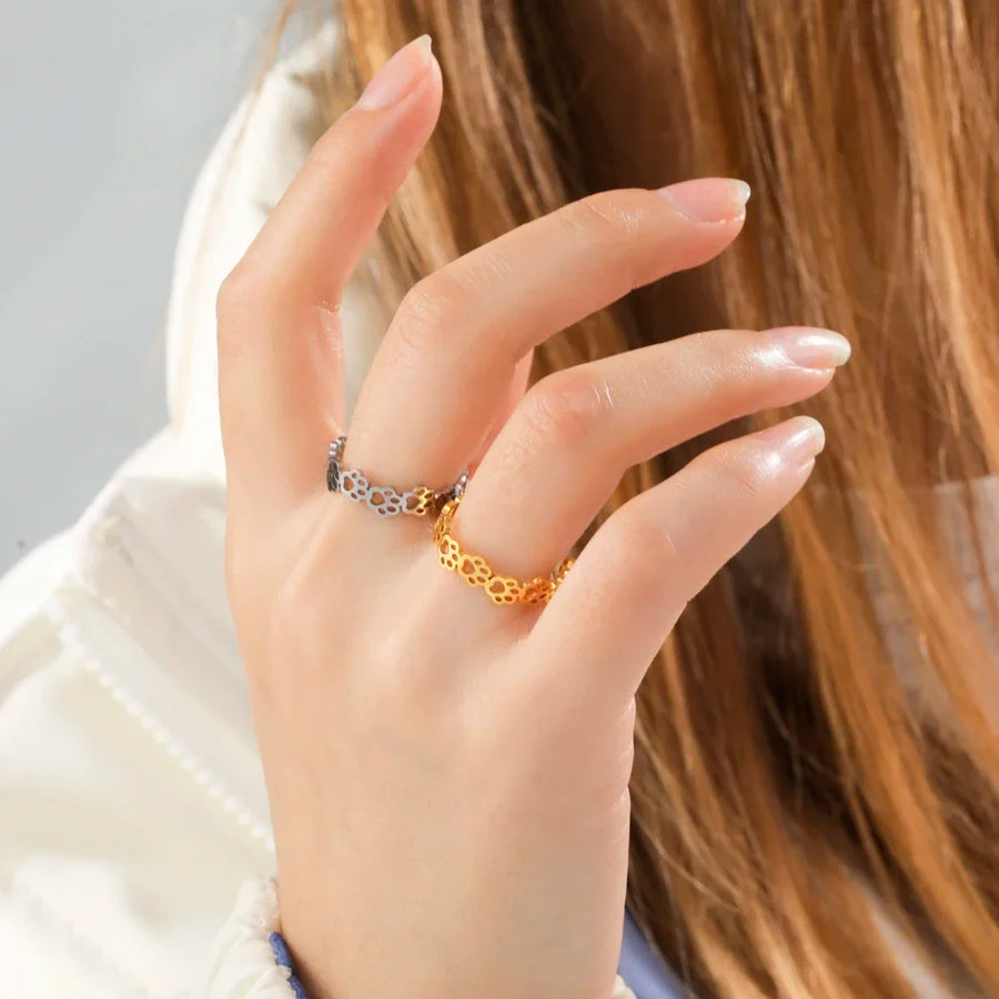 PawCharm - Anillo Ajustable con Huella de Pata