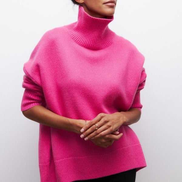 Safira - Cálido y Elegante Jersey De Cuello Alto
