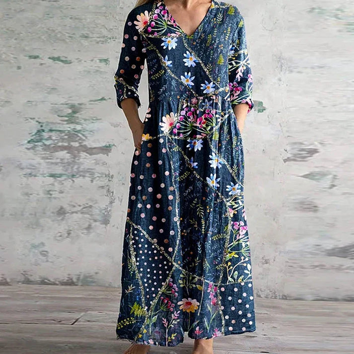 Kiana - Elegante Vestido De Verano Con Estampado Floral