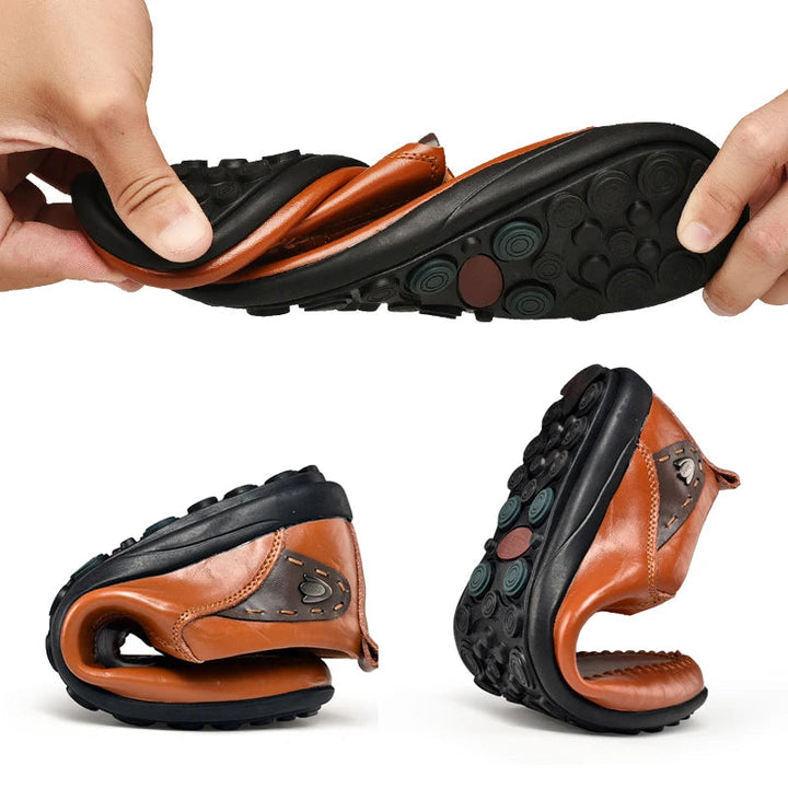Shalav - Zapatos Casuales De Cuero Sin Cordones